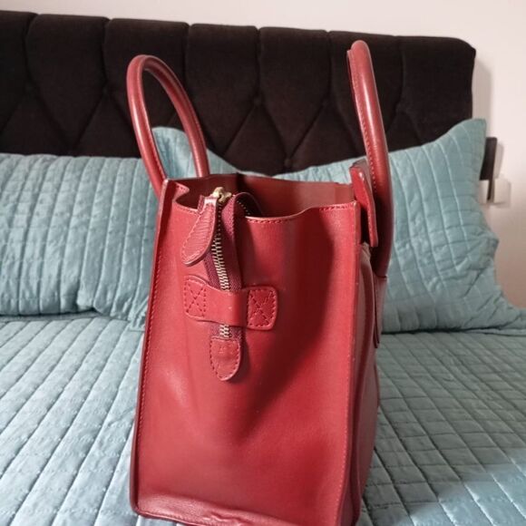 CELINE 
Smooth Calfskin Micro Luggage Red - Picture 4 of 8